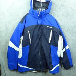 Columbia Bugaboo Jacket Mens XXLT Blue Interchange 3-in-1 Fleece Lined Omni Tech